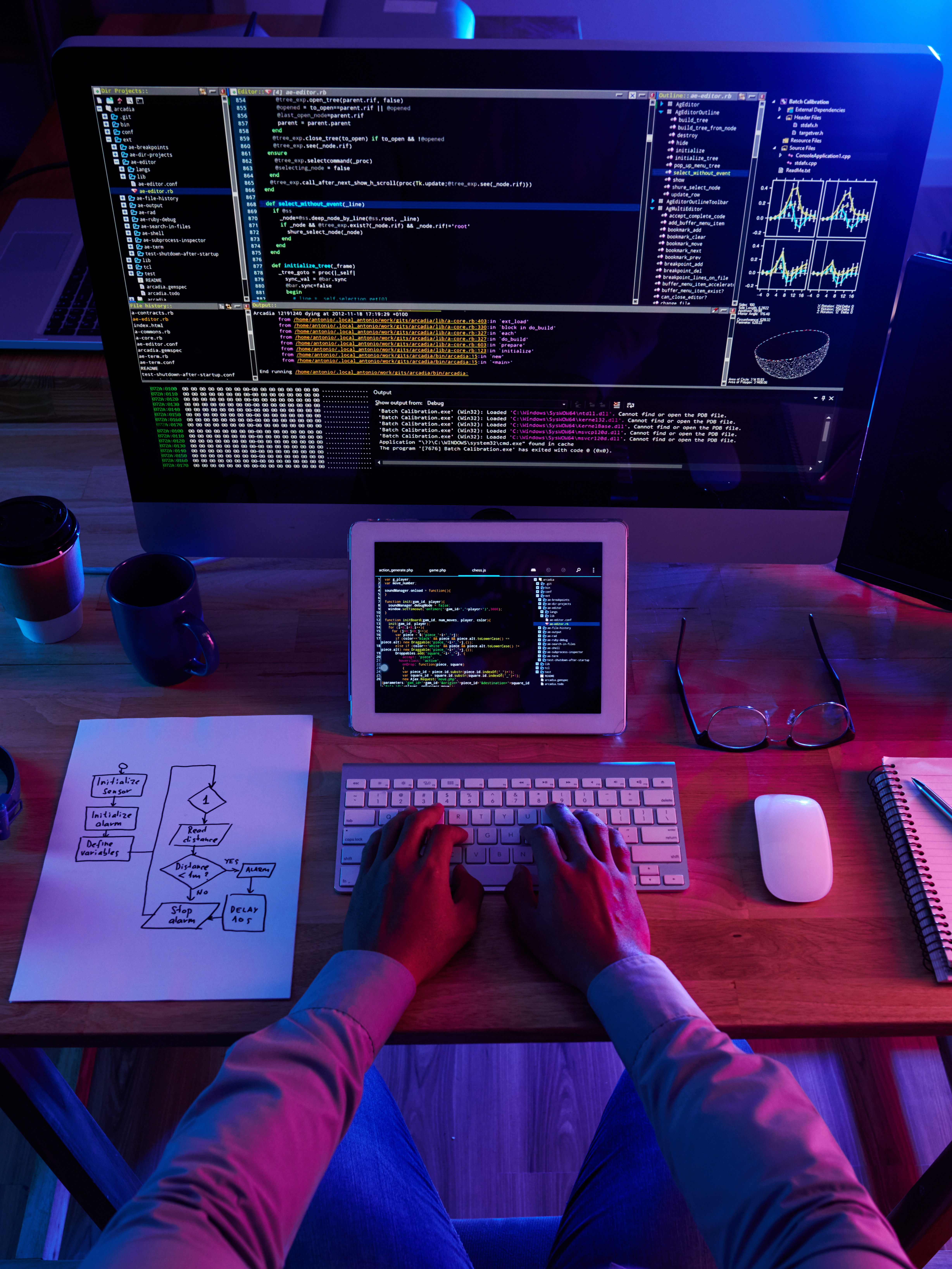 Programming and writing computer code